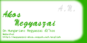 akos megyaszai business card